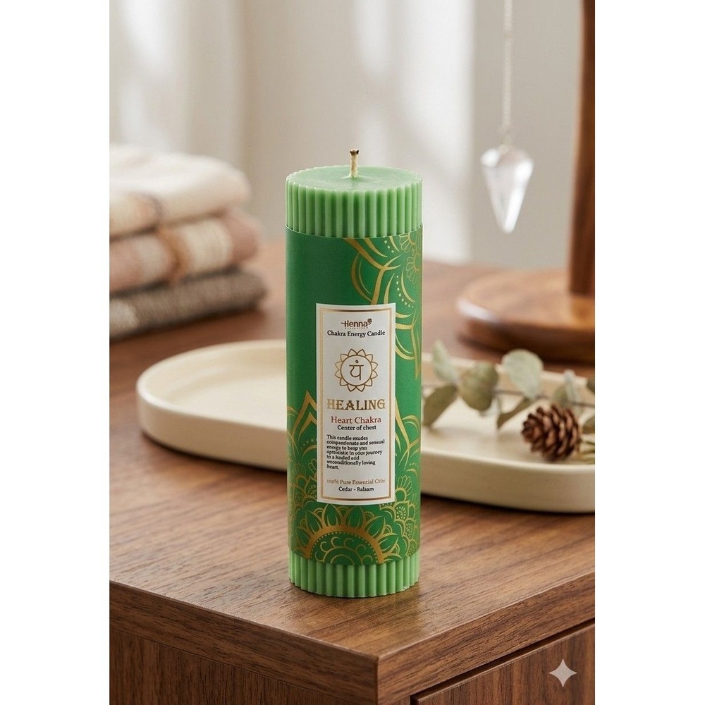 Heart - Healing Chakra Candle ( cedar & balsam)